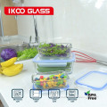 pyrex glass lock storage food containers/glass food storage container